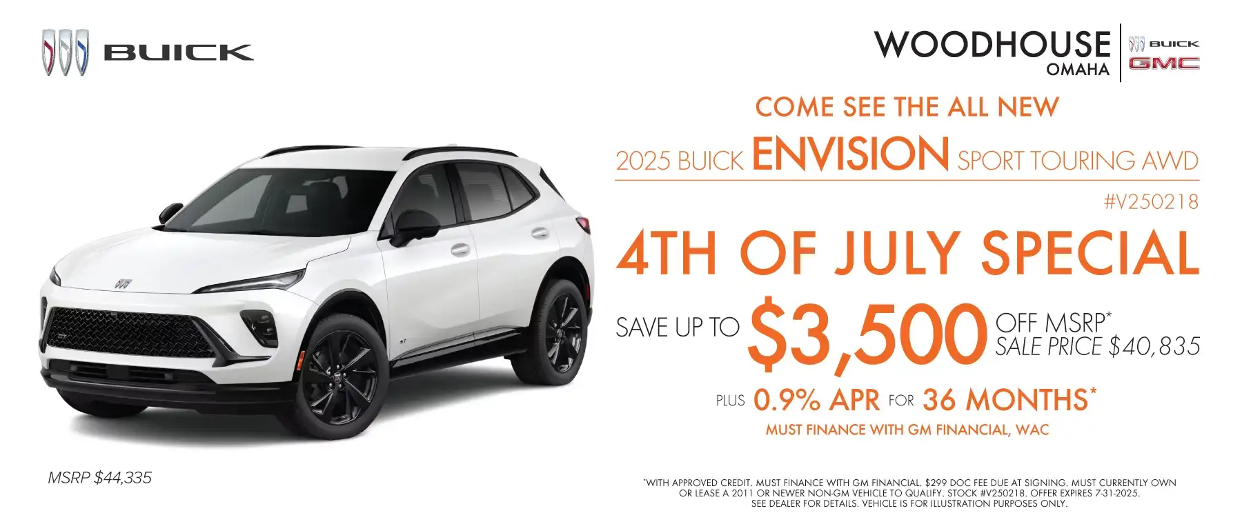 2025 Buick Envision Sport Touring AWD (V250218)- 4th of July Special - Save up to $3,500 off MSRP plus 0.9% APR for 36 months*