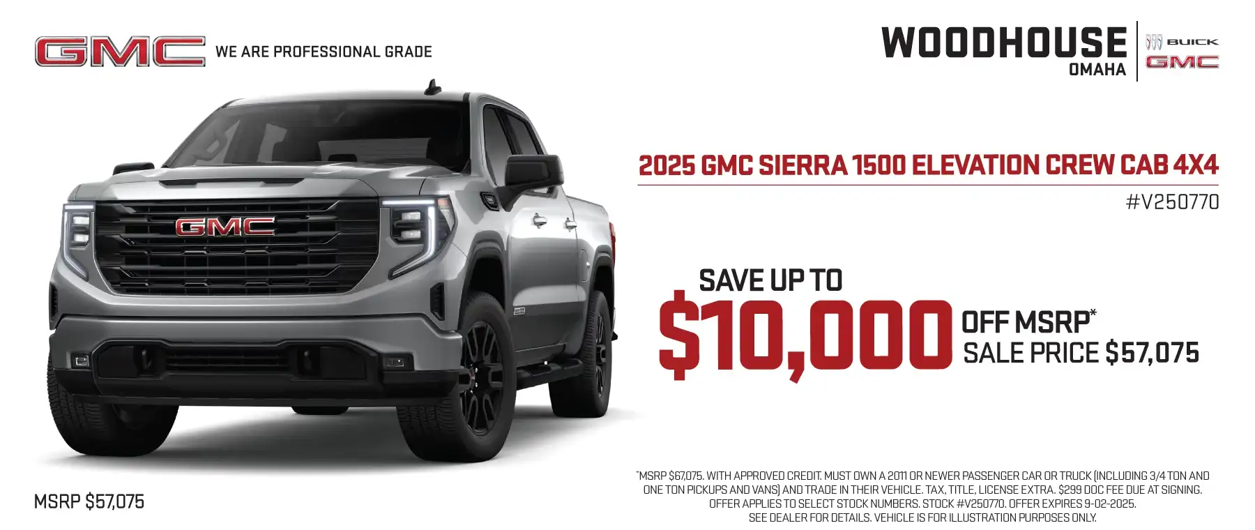 2025 GMC SIERRA 1500 ELEVATION CREW CAB 4X4 (V250770) - Save up to $10,000 off MSRP*