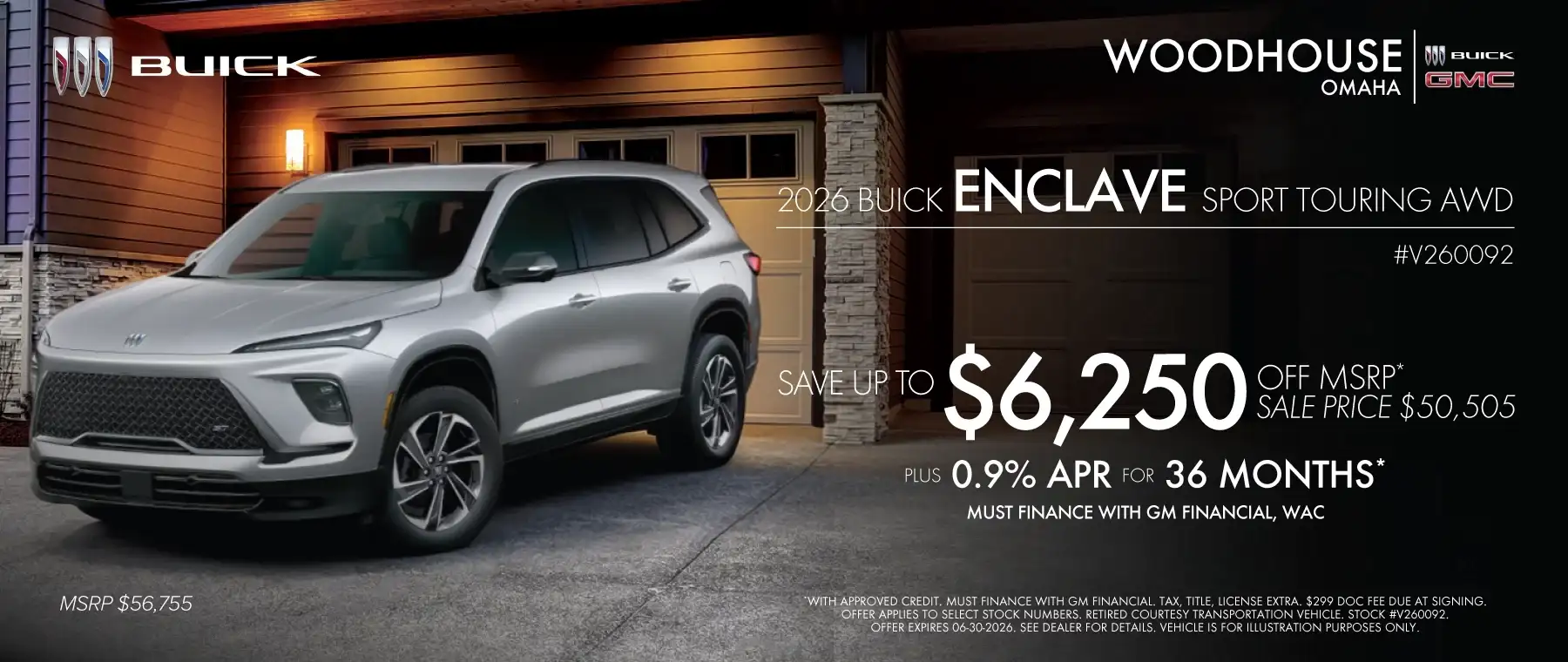 2026 Buick Enclave Sport Touring AWD - Save up to $6,250 Off MSRP plus 0.9% APR for 36 months*