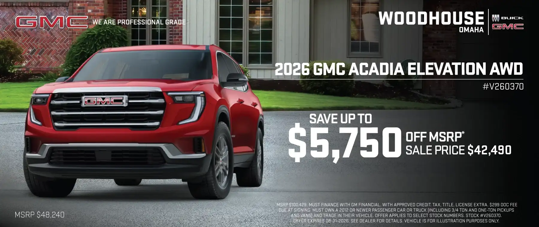 2026 GMC ACADIA ELEVATION AWD #V260370 - SAVE UP TO $5,750 OFF MSRP*