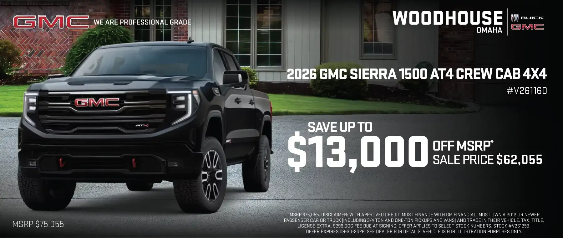 2026 GMC SIERRA 1500 AT4 4X4 #V261253 - SAVE UP TO $13,000 OFF MSRP*